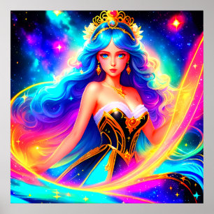 Beautiful Galactic Princess Poster