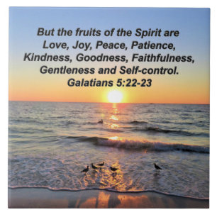 BEAUTIFUL GALATIANS 5 SUNRISE CERAMIC TILE