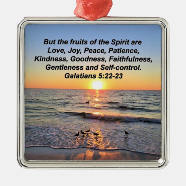 BEAUTIFUL GALATIANS 5 SUNRISE METAL ORNAMENT (Front)