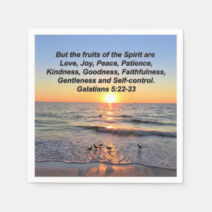 BEAUTIFUL GALATIANS 5 SUNRISE NAPKIN