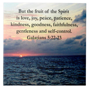 BEAUTIFUL GALATIANS FRUITS OF THE SPIRIT CERAMIC TILE