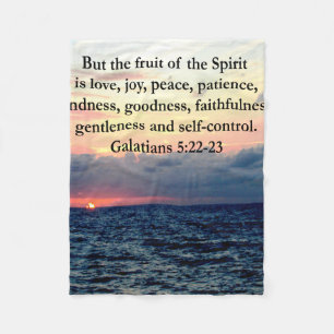BEAUTIFUL GALATIANS FRUITS OF THE SPIRIT FLEECE BLANKET