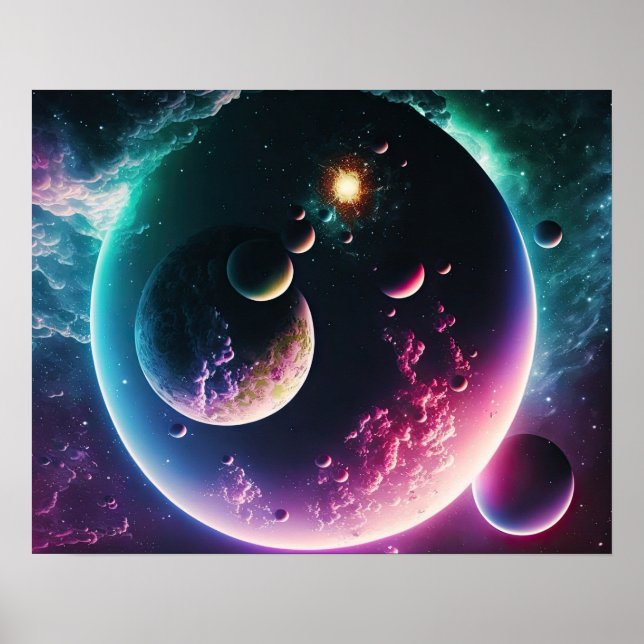 Beautiful Galaxy Outer Space Cosmic Universe Poste Poster (Front)