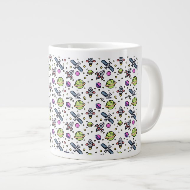 Beautiful galaxy pattern large coffee mug (Front Right)