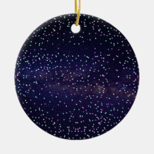 Beautiful galaxy,stars ceramic ornament