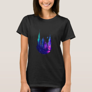 Beautiful Galaxy Wood Castle T-Shirt