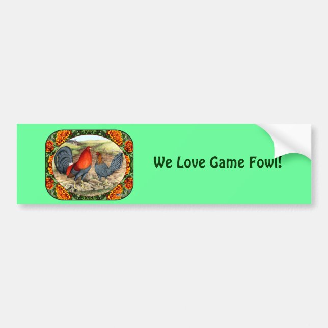 Beautiful Game Fowl Bumper Sticker (Front)