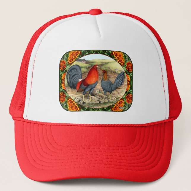 Beautiful Game Fowl Trucker Hat (Front)