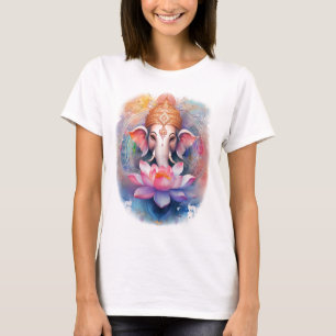 Beautiful ganesha and lotus T-Shirt