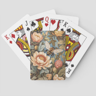 Beautiful Garden Bee With Protea Flowers Playing Cards