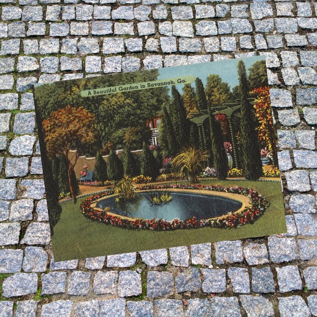 Beautiful Garden in Savannah GA Postcards (Creator Uploaded)