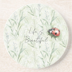 Beautiful Garden Ladybug Coaster