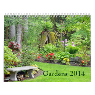 Beautiful garden print calendar