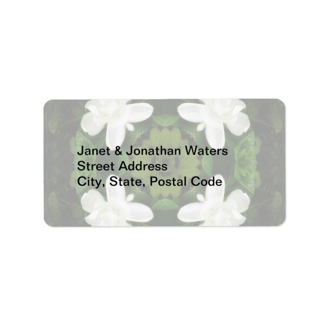 Beautiful Gardenia 5 Kaleidoscope 1 Label (Front)