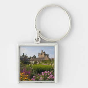 Beautiful gardens and famous castle in key ring
