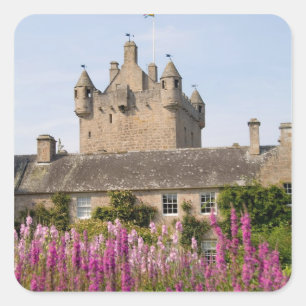 Beautiful gardens and famous castle in Scotland 2 Square Sticker