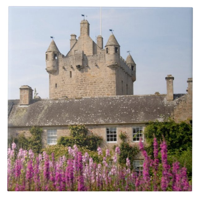 Beautiful gardens and famous castle in Scotland 2 Tile (Front)