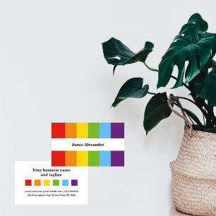 Beautiful Gay Rainbow Minimal LGBT Business Card
