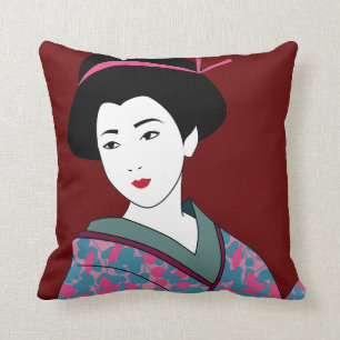 Beautiful Geisha Custom Cushion
