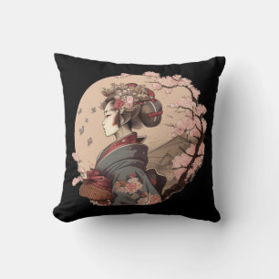 Beautiful Geisha Geiko Geigi Cherry Blossom Sakura Cushion