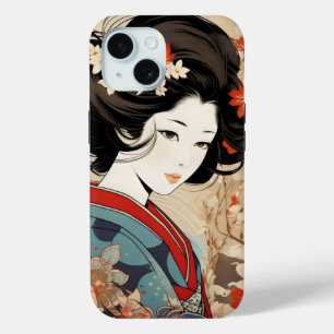Beautiful Geisha Japanese Culture iPhone 15 Case