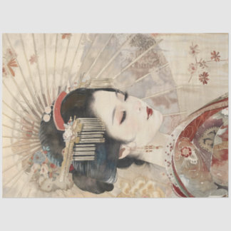 Beautiful Geisha Portrait Tissue Paper