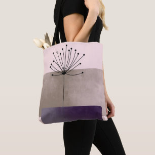 Beautiful Geometric Abstract Purple Mauve Design Tote Bag