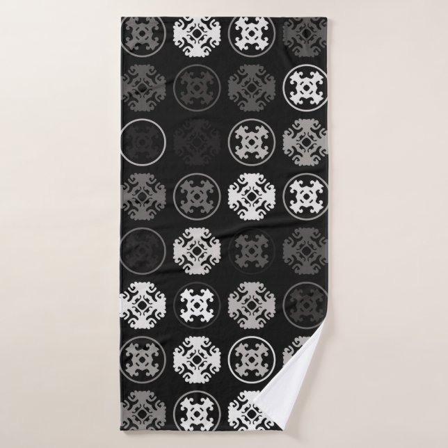 Beautiful geometric pattern design abstract, art,  bath towel (Bath Towel)