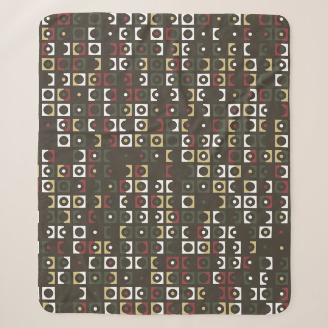 Beautiful geometric pattern design abstract, art,  sherpa blanket (Front)