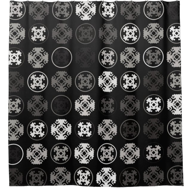 Beautiful geometric pattern design abstract, art,  shower curtain (Front)