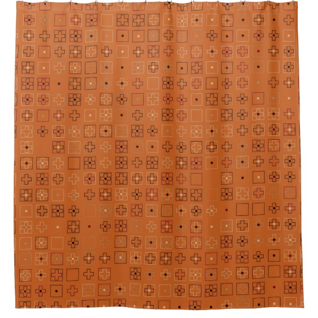 Beautiful geometric pattern design abstract, art,  shower curtain (Front)