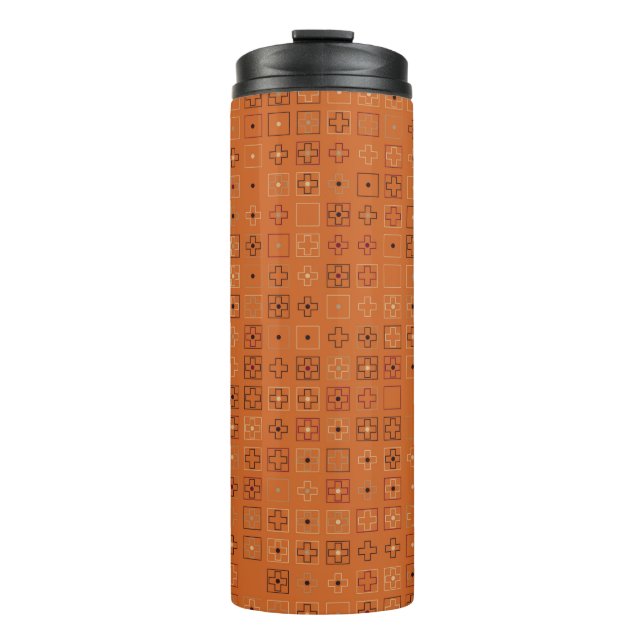 Beautiful geometric pattern design abstract, art,  thermal tumbler (Front)