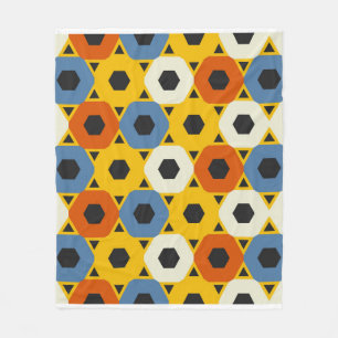 Beautiful geometric pattern fleece blanket