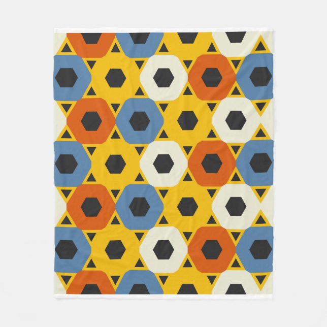 Beautiful geometric pattern  fleece blanket (Front)