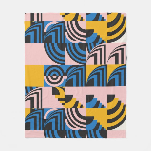 Beautiful Geometric Pattern  Fleece Blanket (Front)