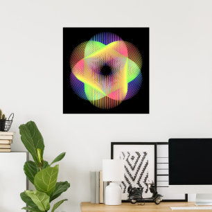 Beautiful geometric pattern hikari22 poster