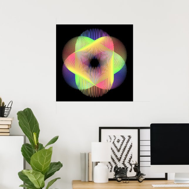 Beautiful geometric pattern  hikari22 poster (Home Office)