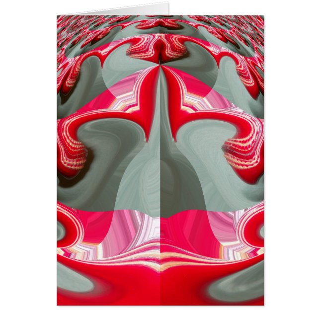 Beautiful Geometric Red Ash Grey Motif Art Design (Front)