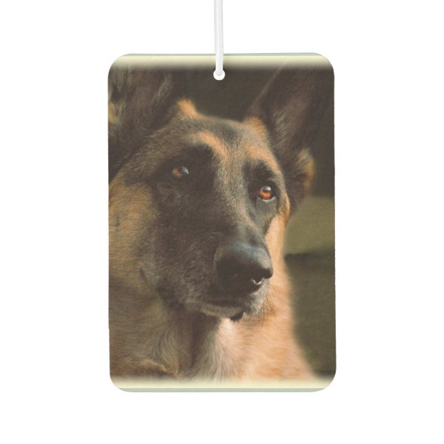 Beautiful German Shepherd Car Air Freshener (Front)