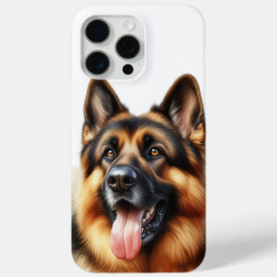 Beautiful German Shepherd Dog in Watercolor iPhone 15 Pro Max Case