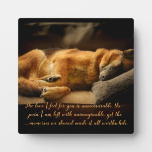 Beautiful German Shepherd Pet Memorial Plaque