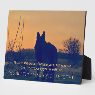 Beautiful German Shepherd Pet Memorial Plaque
