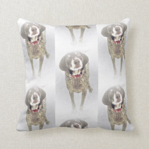 Beautiful German Shorthaired Pointer Winter Cushion