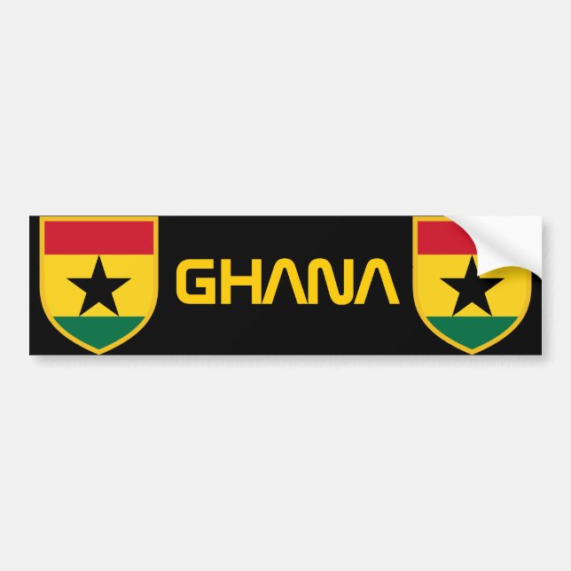 Beautiful Ghana Flag Bumper Sticker (Front)