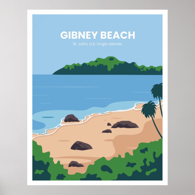 Beautiful Gibney beach Poster (Front)