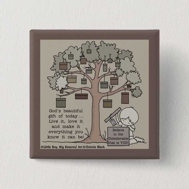 Beautiful Gift 15 Cm Square Badge (Front)