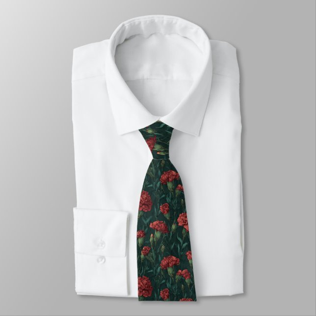 Beautiful Gifts For Men Carnation Flower Tie (Tied)