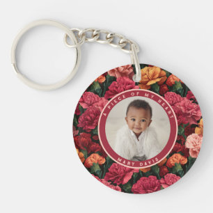 Beautiful Gifts For Wife Carnation Floral Key Ring