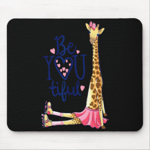 Beautiful Giraffe _ Inspire Be You Giraffe Animal Mouse Pad
