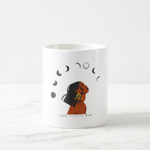 Beautiful Girl And Moon Coffee Mug